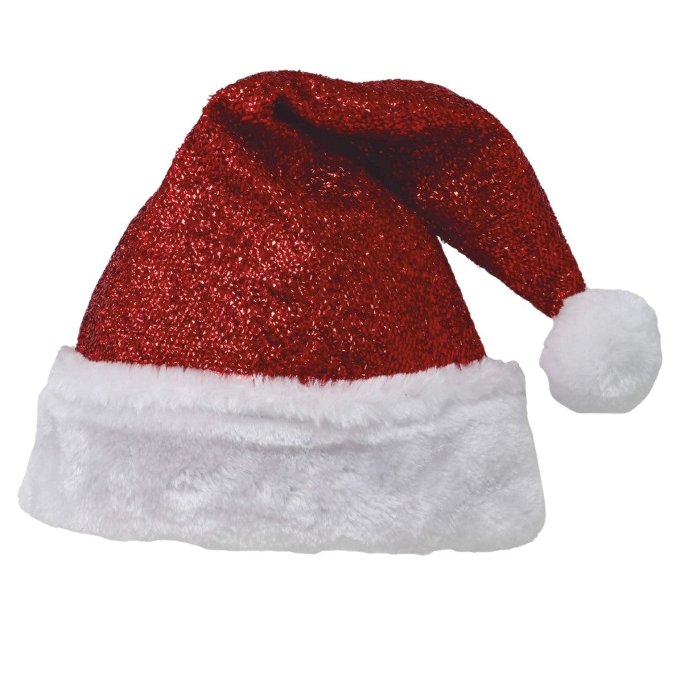 Bonnet de Père Noël Brillant Rouge