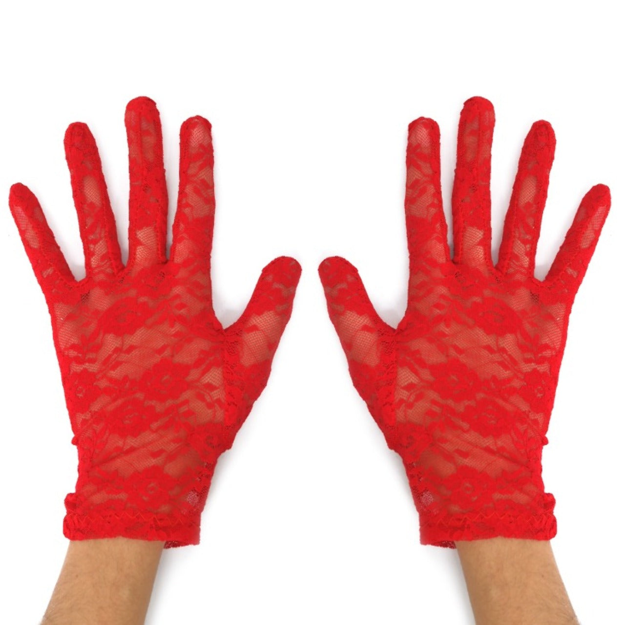 Gants en Dentelle Rouge