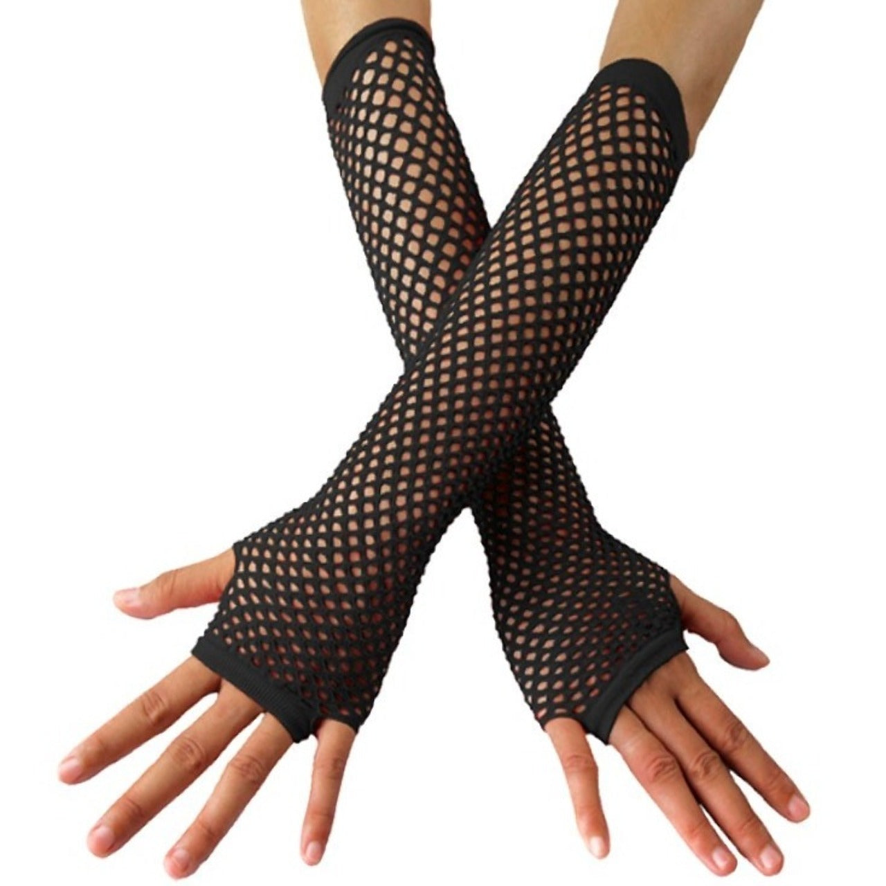 Gants en Résille Longs Noirs