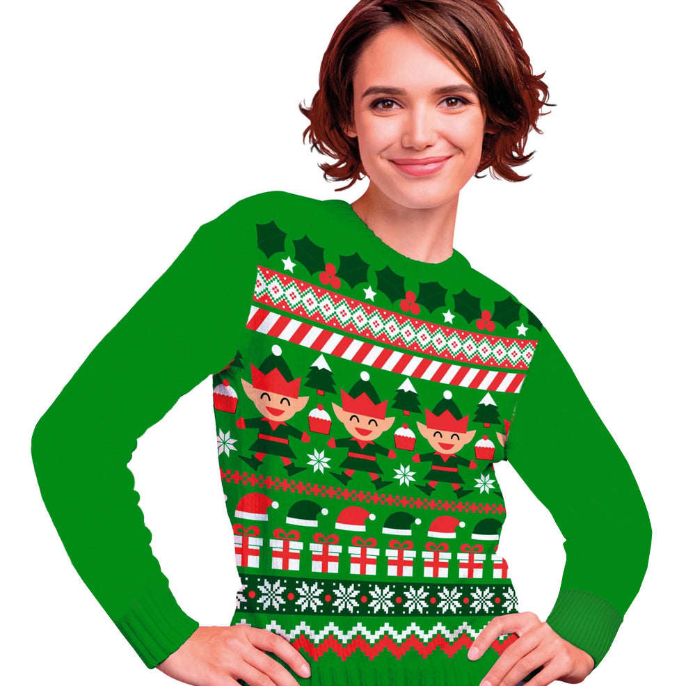 Pull de Noël Lutin femme