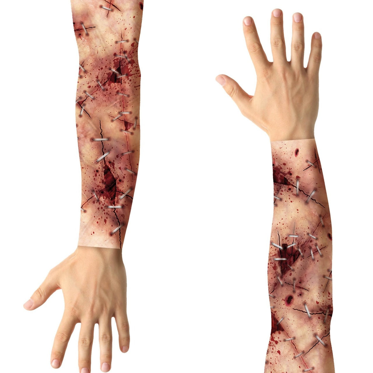 Manches avec Blessures Cousues