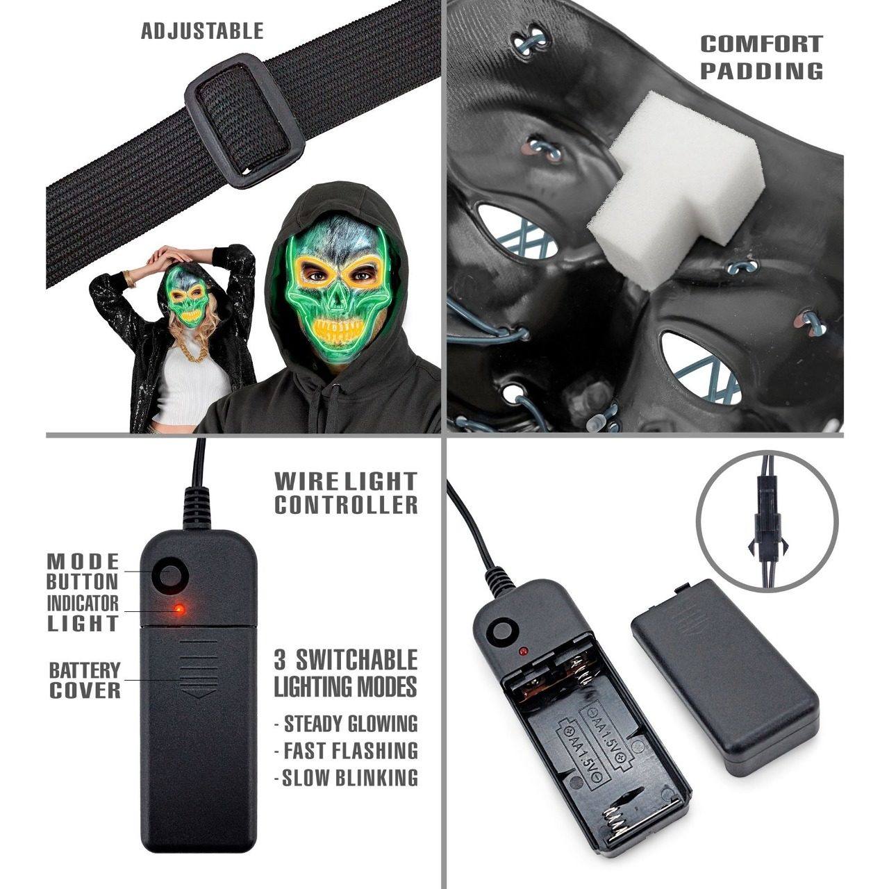 Masque de Crâne Led