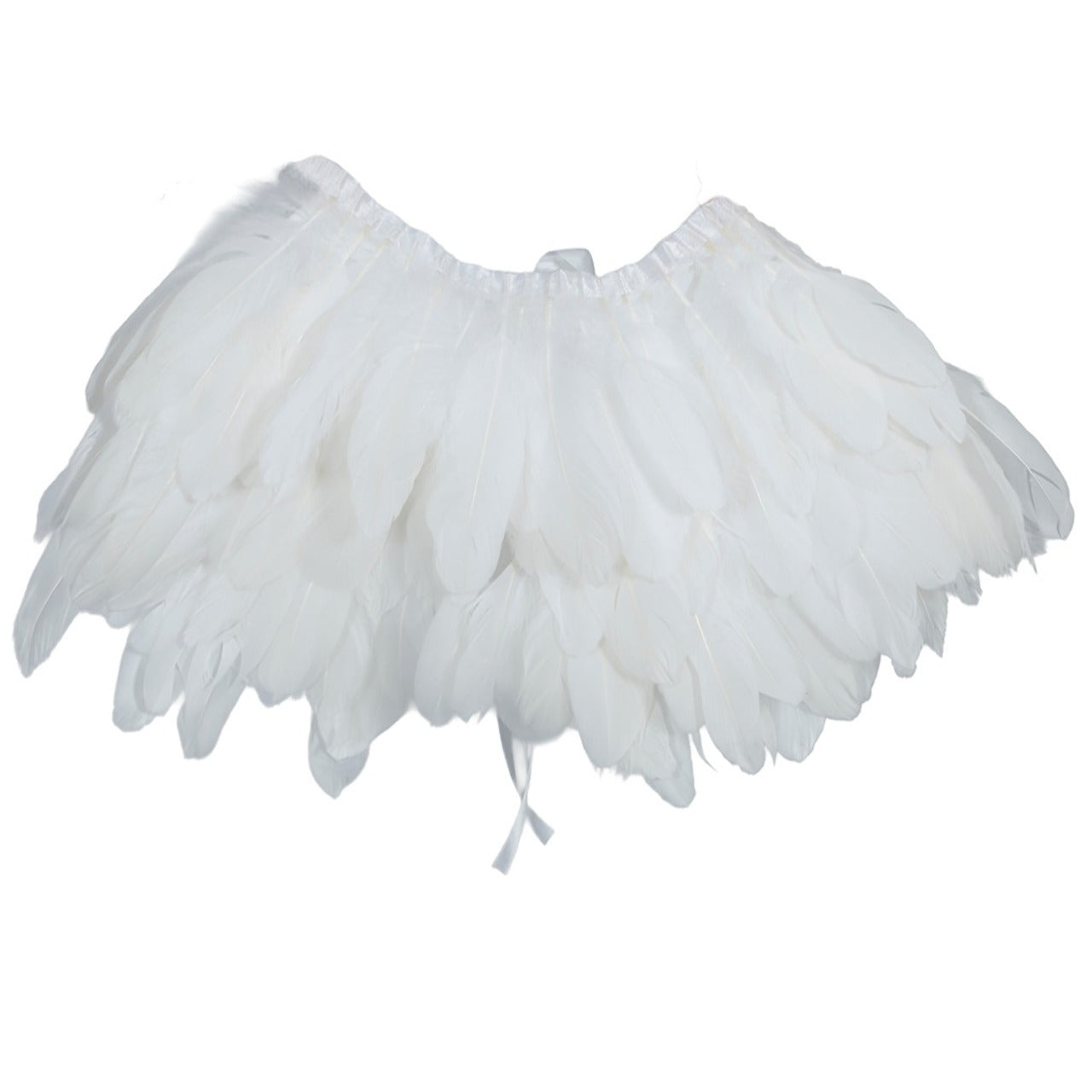 Cape courte à Plumes Blanches
