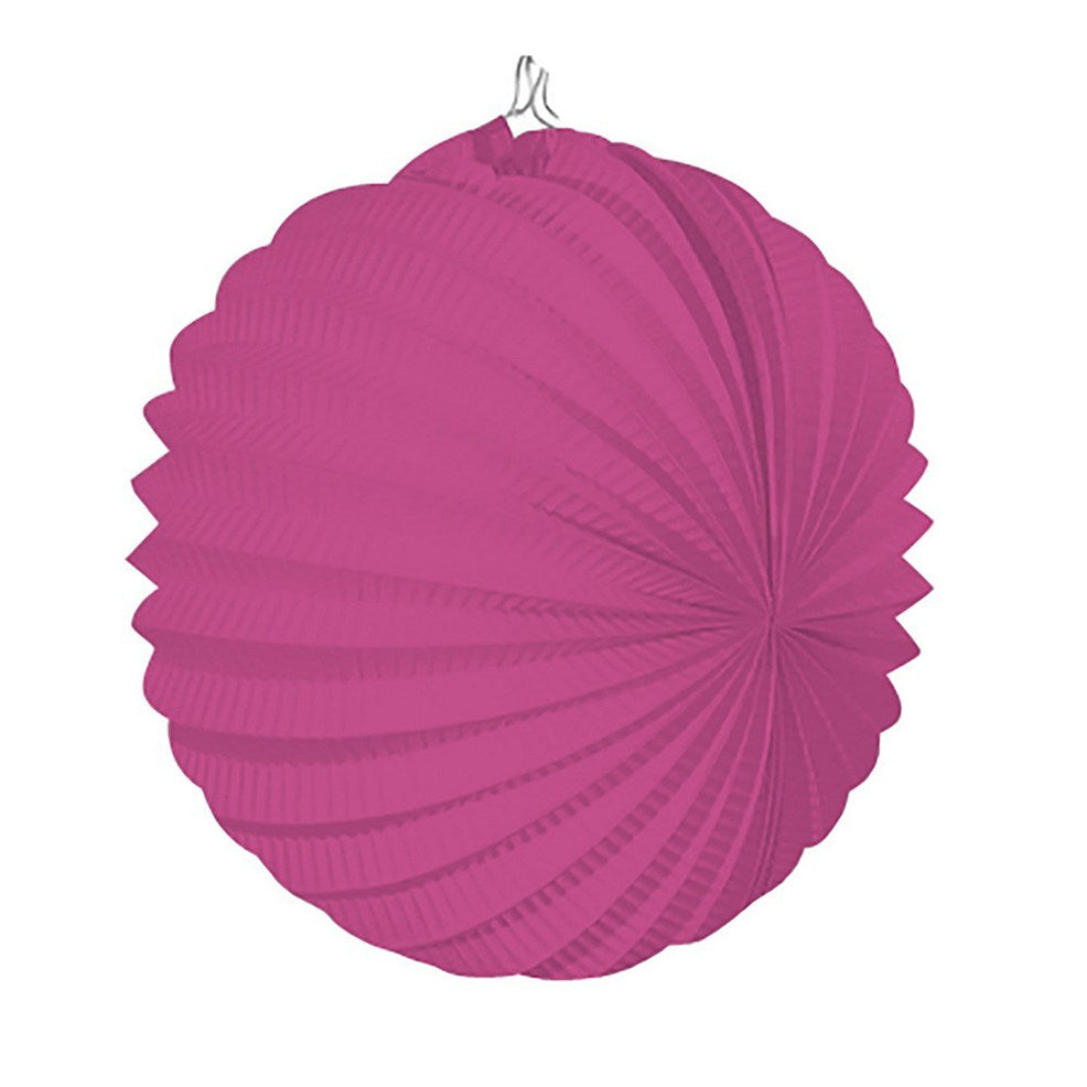 Pack de 12 Lanternes de Foire Rose Fuchsia