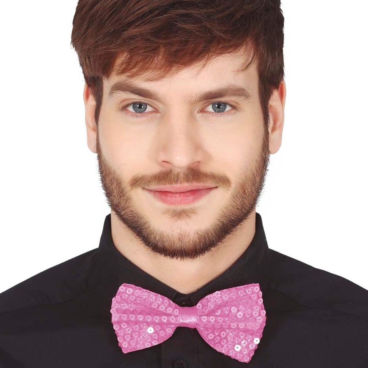 Noeud Papillon Rose à Paillettes