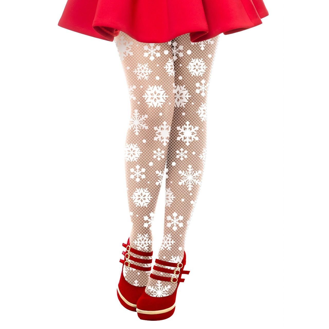 Collants de Noël Flocons de Neige