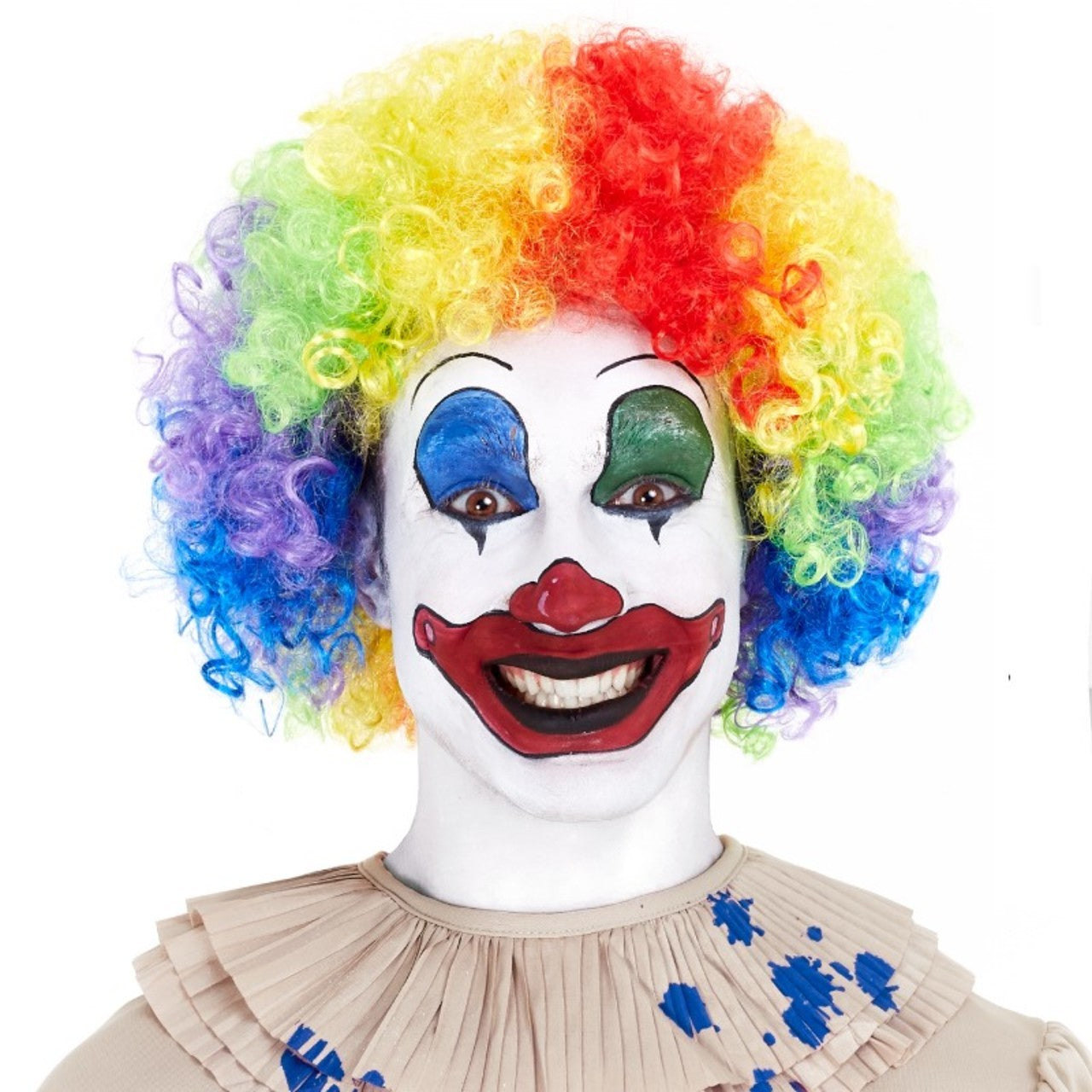 Perruque de Clown Multicolore Bouclée