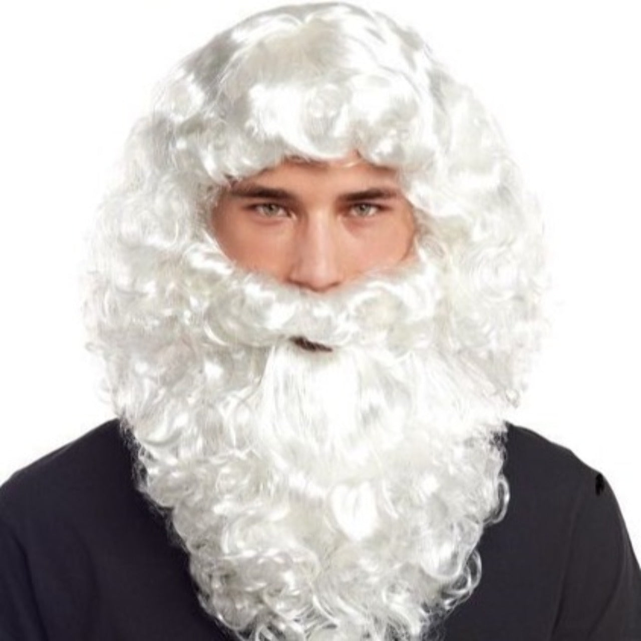 Perruque et Barbe du Roi Sorcier Blanc
