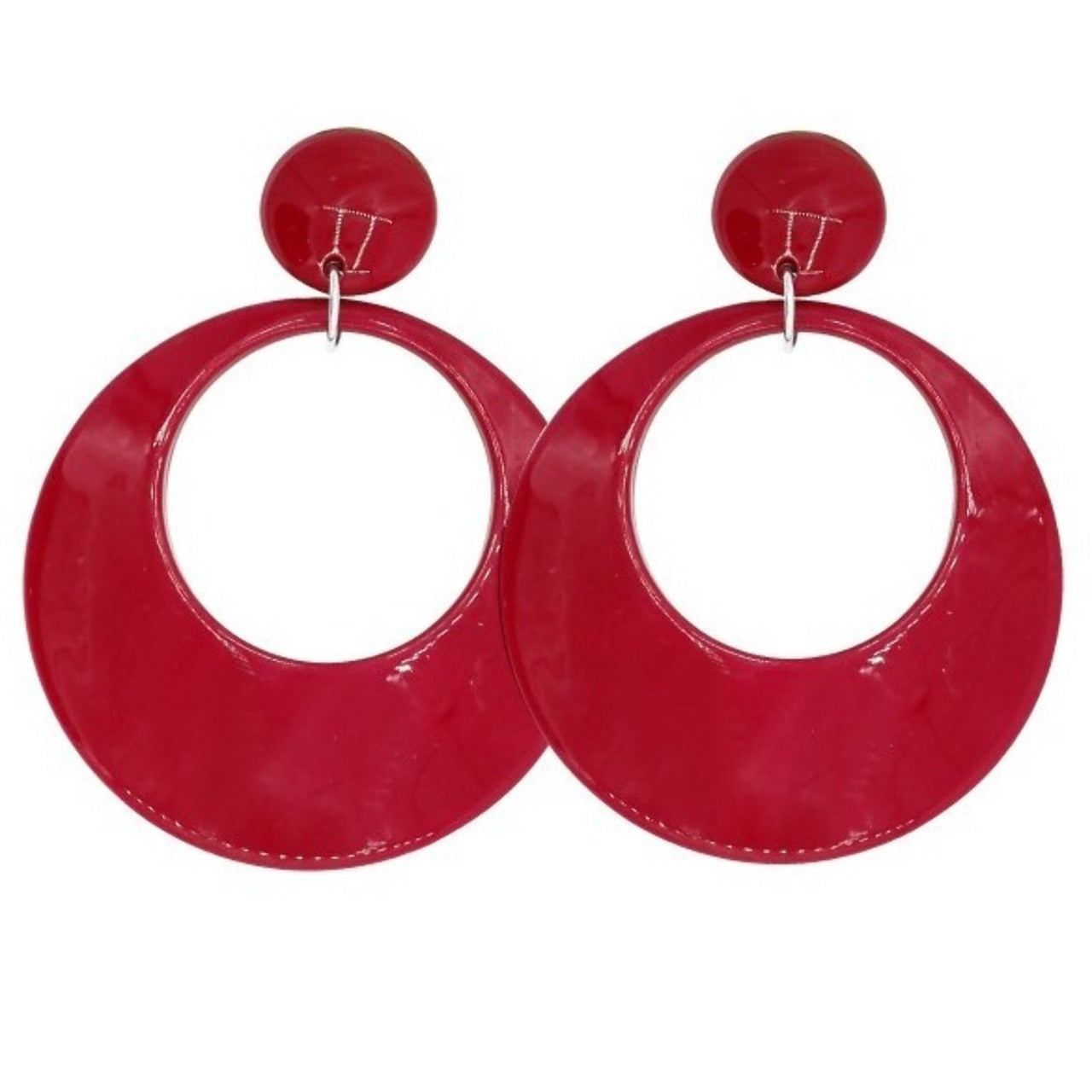 Boucles d'oreilles Flamenco Rouges Créoles