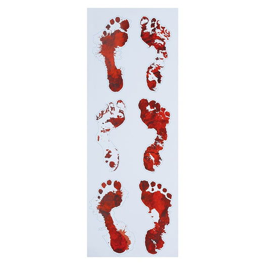 Empreintes de pieds sanglantes
