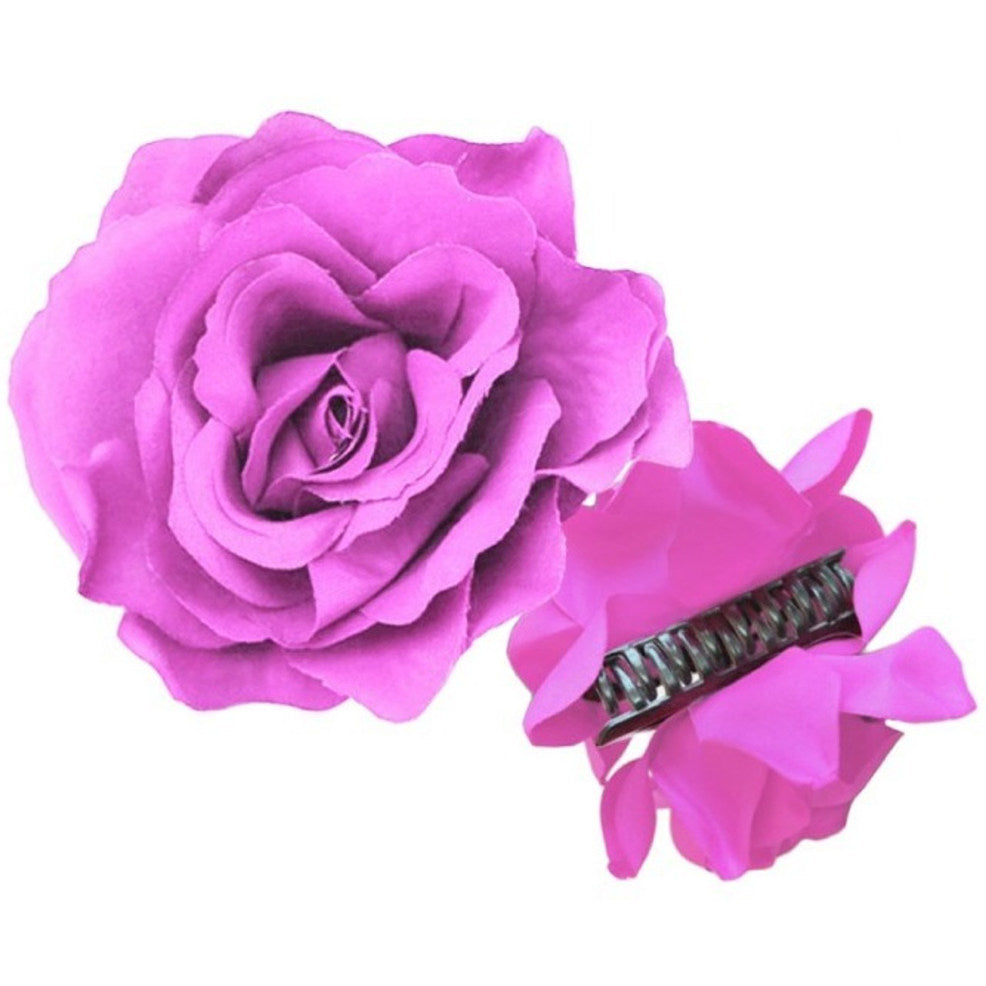 Rose Flamenca Fuchsia avec Clip
