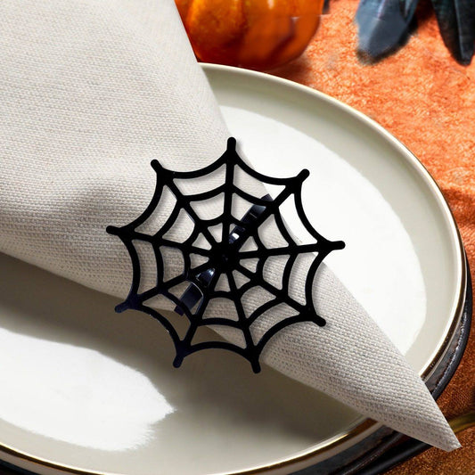 Porte-serviette de toile d'araignée métallique