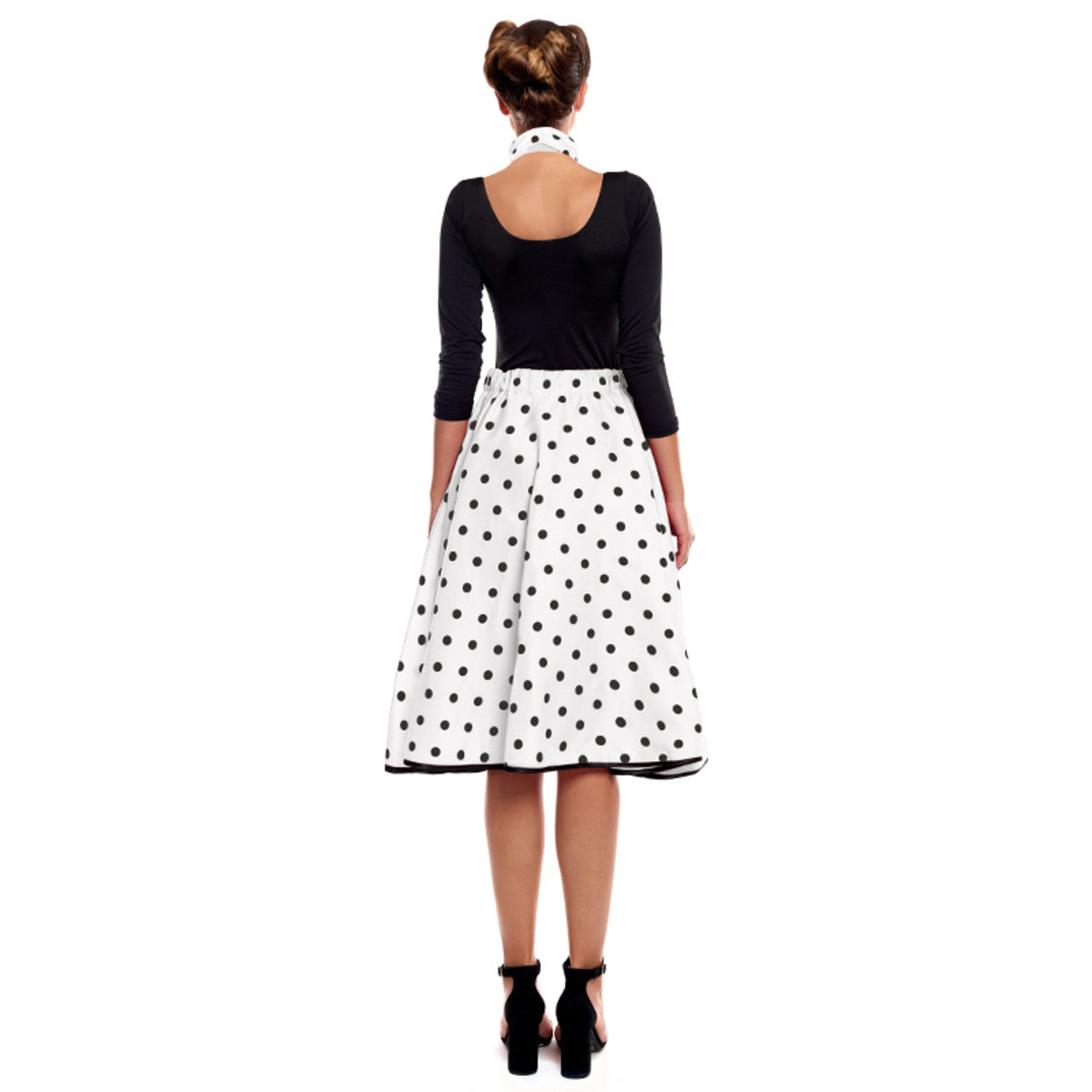 Ensemble Années 50 à Pois Blancs