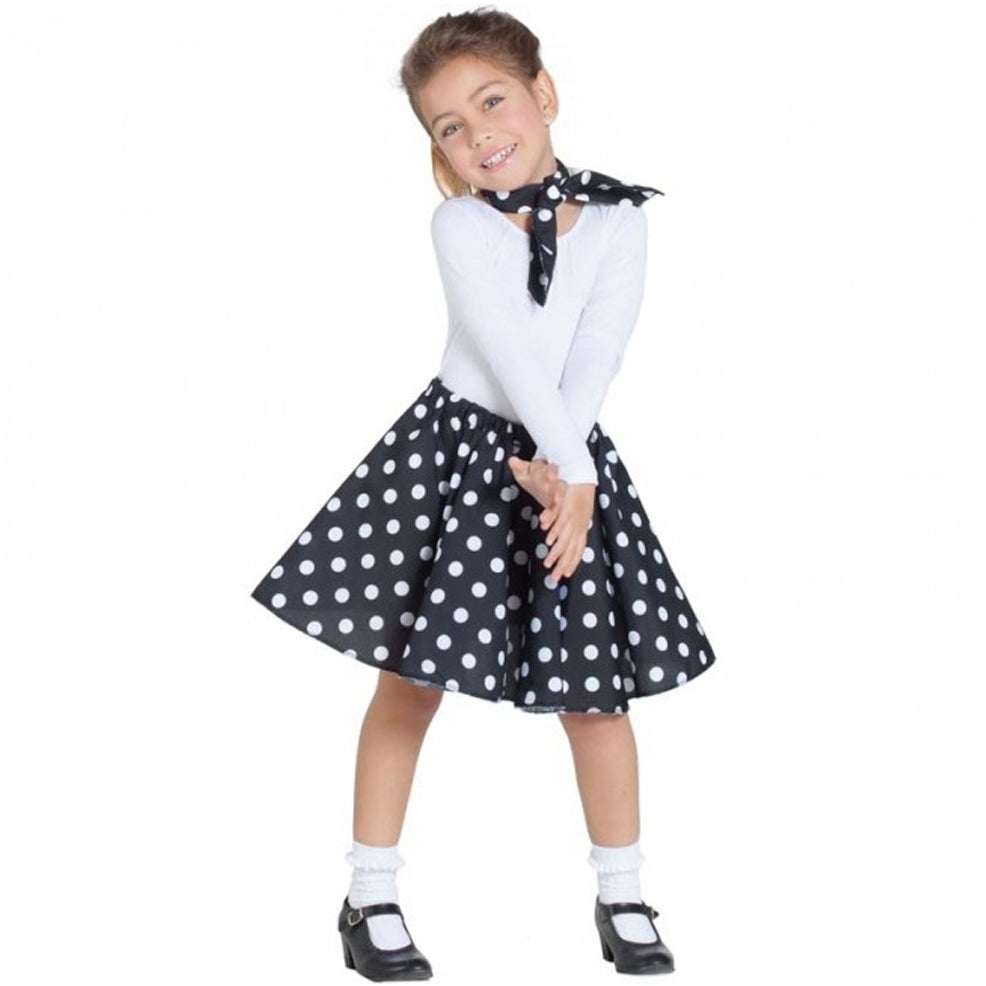 Set Années 50 noir pour fille