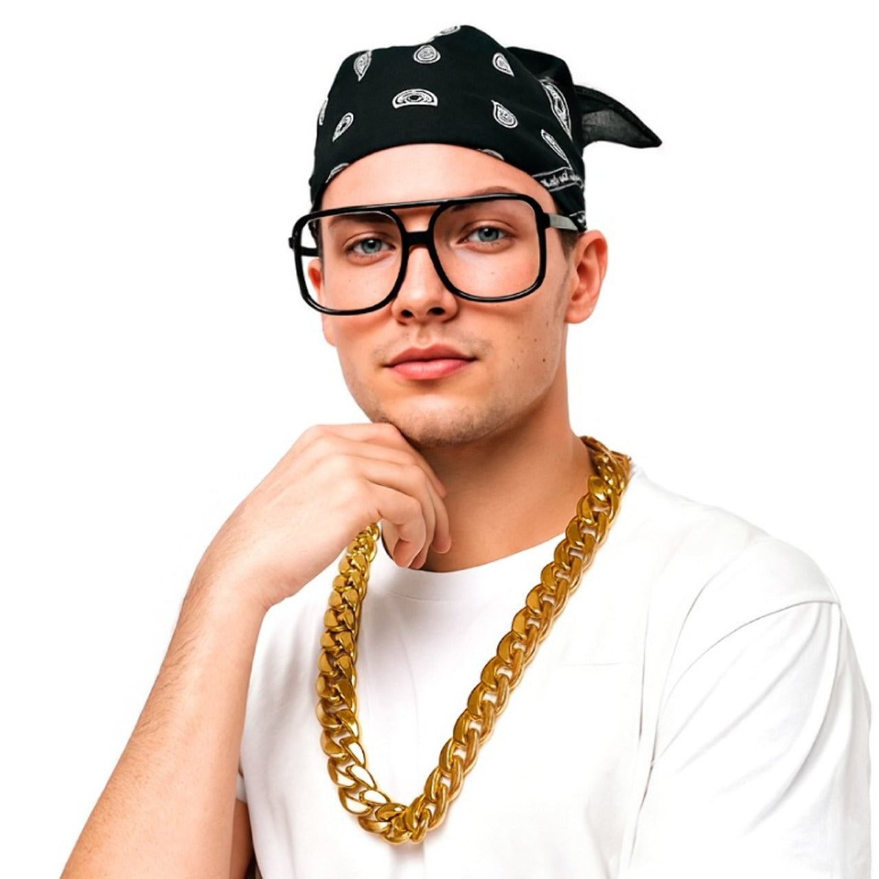 Set de rappeur avec lunettes