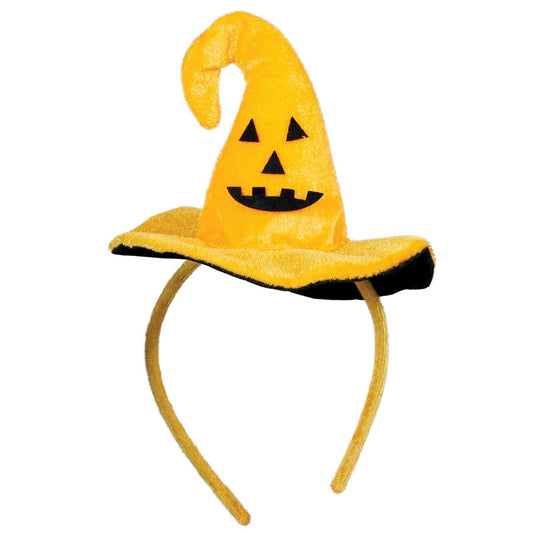 Serre-tête Mini Chapeau chic de Sorcière Citrouille