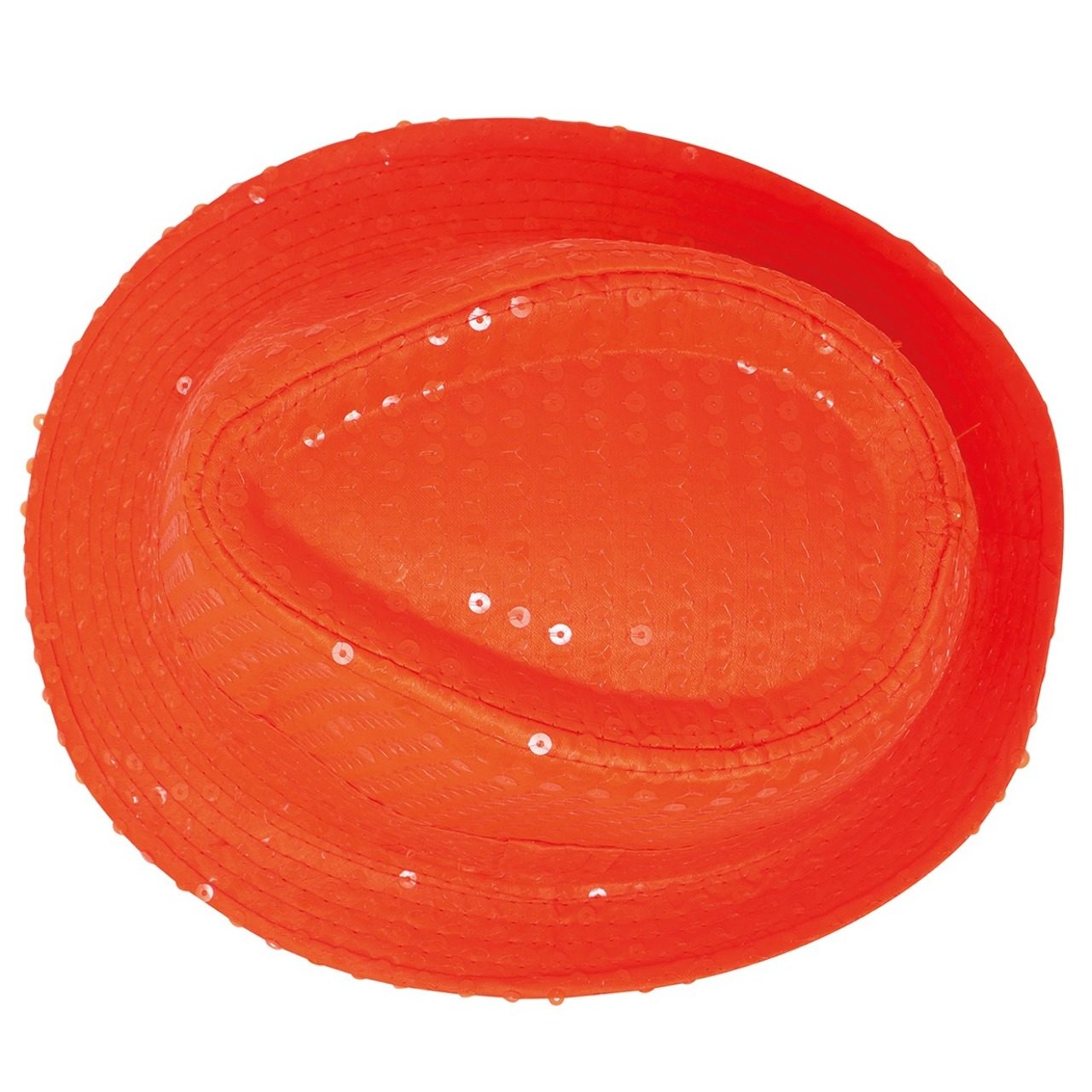 Chapeau de Gangster à Paillettes Oranges Éco