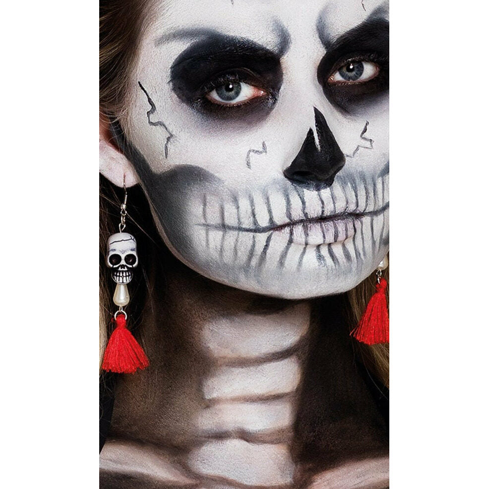 Pendientes Calavera Flecos | Don Disfraz
