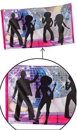 Bannière Disco Silhouettes