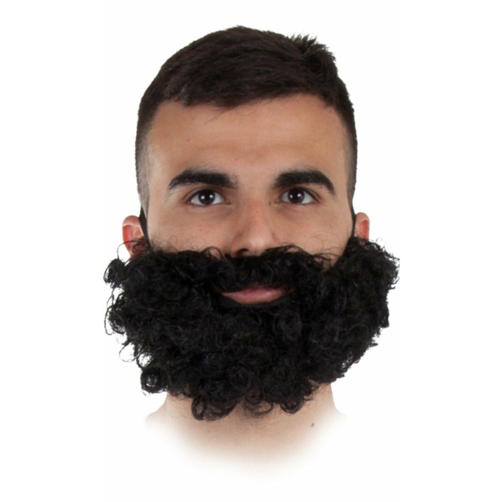 Barba Rizada Negra | Don Disfraz
