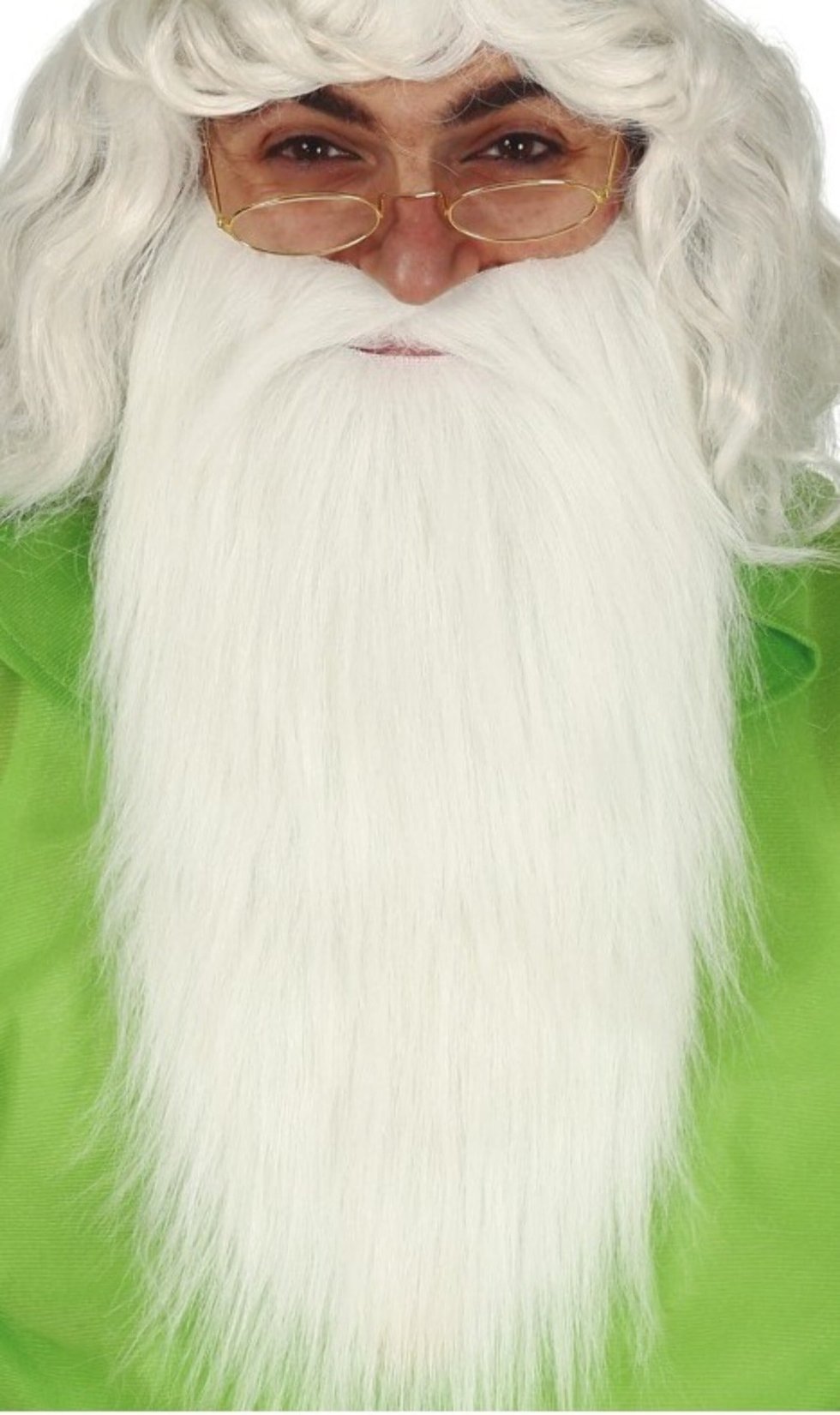 Moustache et Barbe Blanche Longue