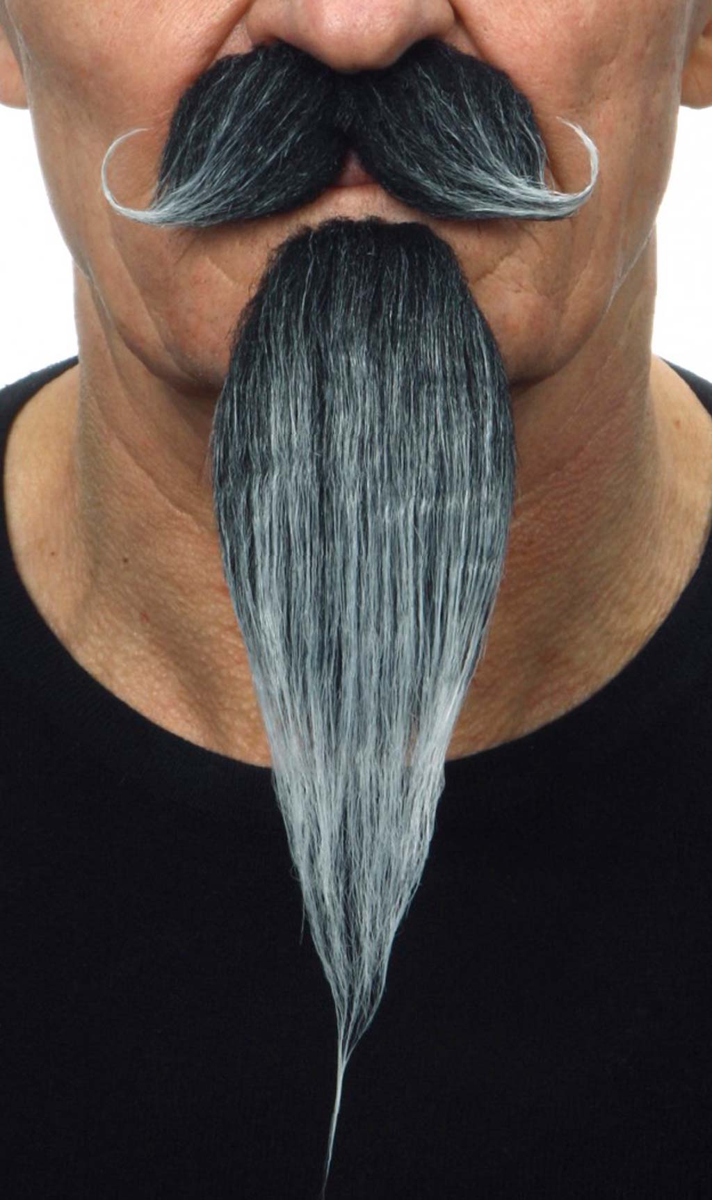 Moustache et Bouc Gris Professionnel026-LF