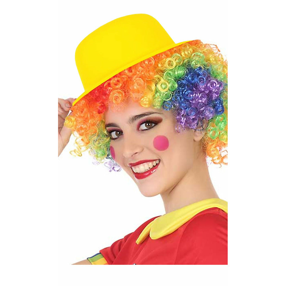 Bombín de Payaso Amarillo Flocado | Don Disfraz
