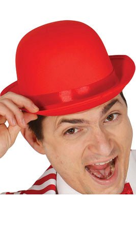 Chapeau Melon Luxe Rouge