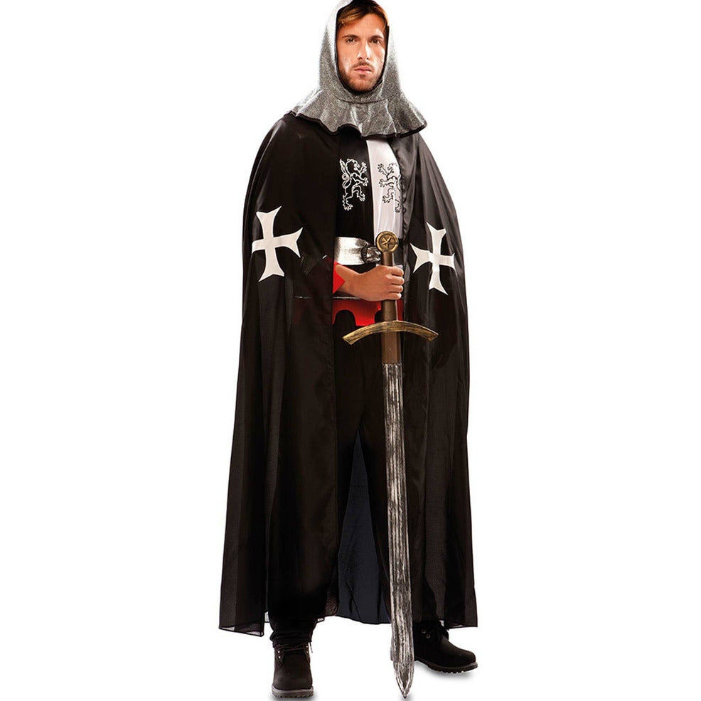 Capa de Caballero Medieval Negra | Don Disfraz