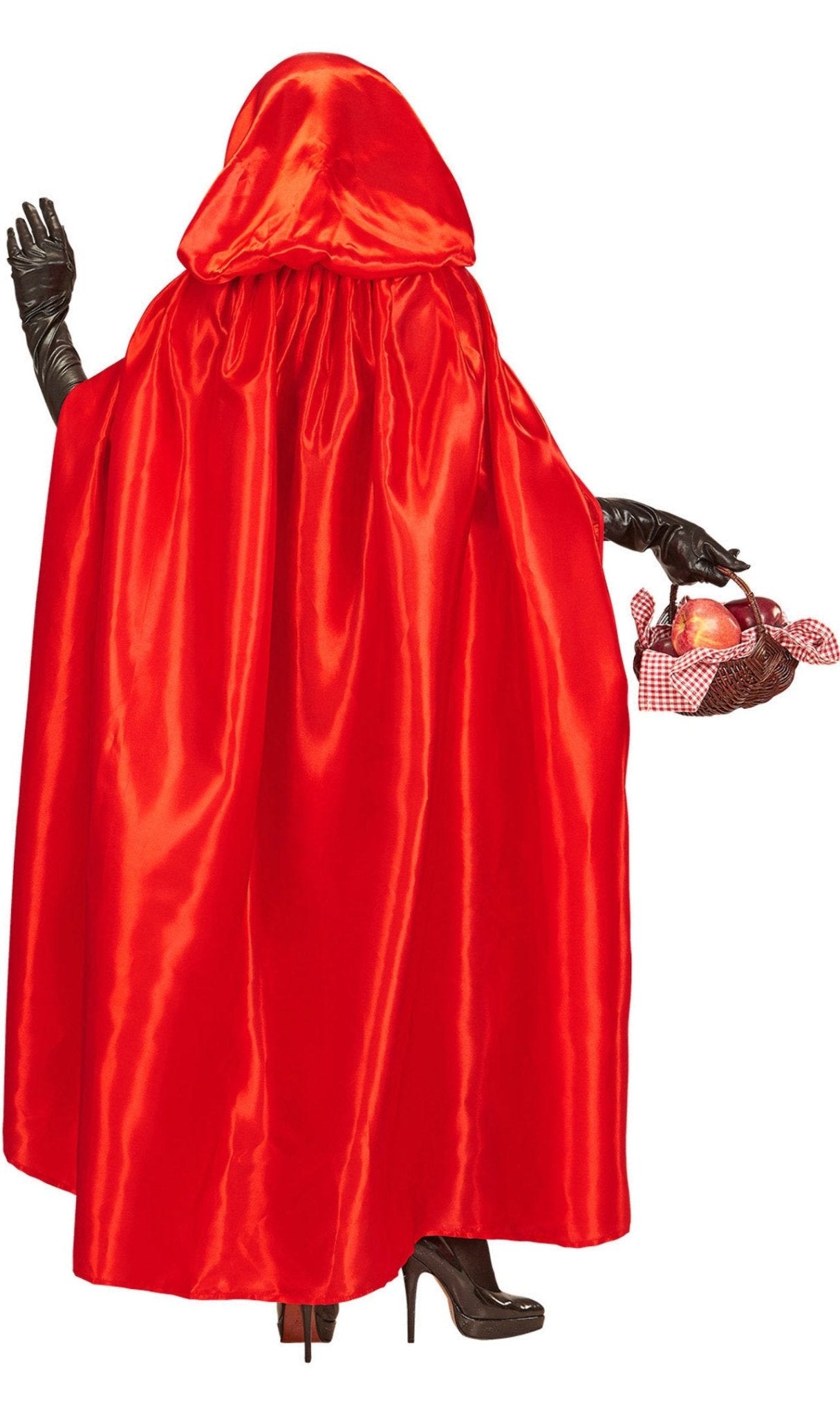 Cape Rouge Capuche Tissu satin