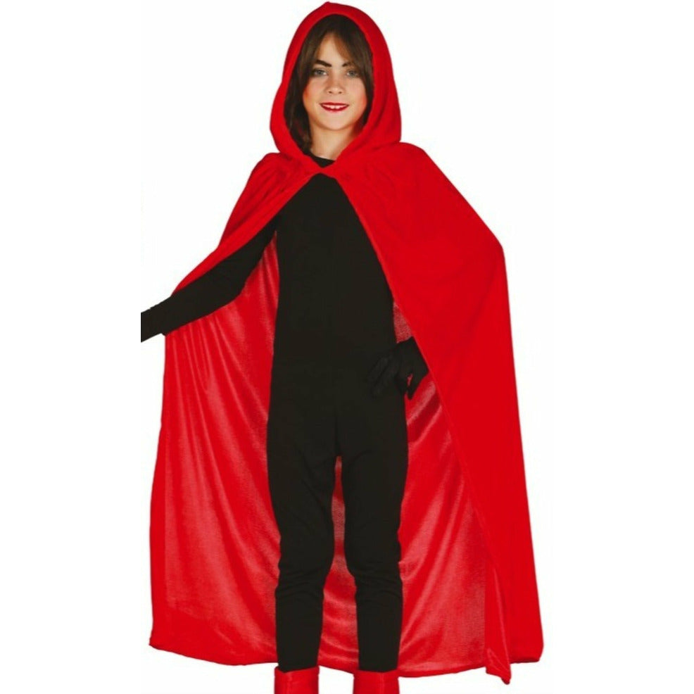 Capa Roja con Capucha Terciopelo infantil | Don Disfraz