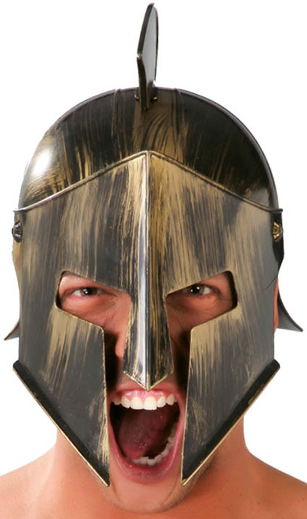 Casque Spartiate Doré