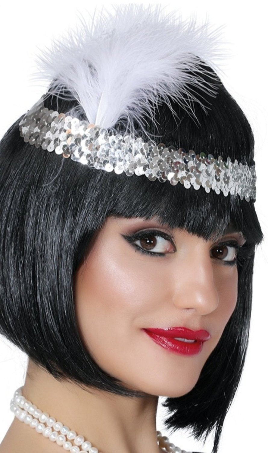 Bandeau de Charleston Paillettes Argent
