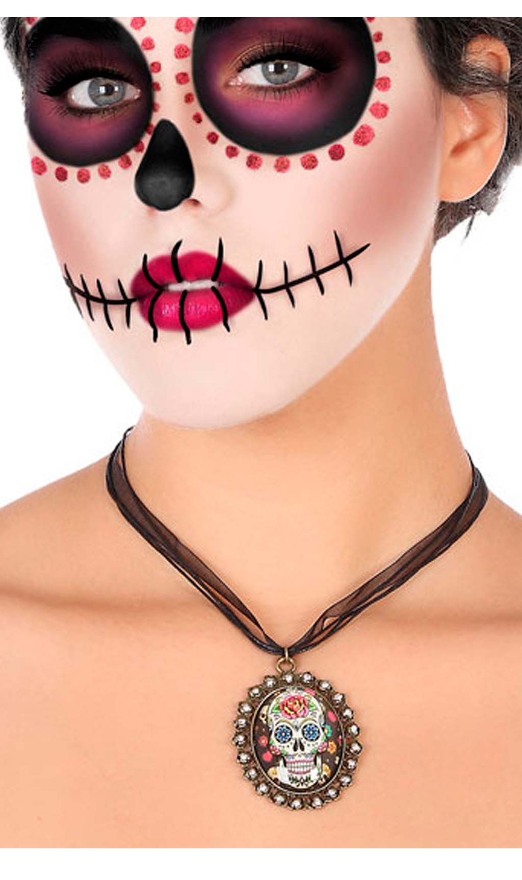Collier de Dia de Los Muertos Mexicaine
