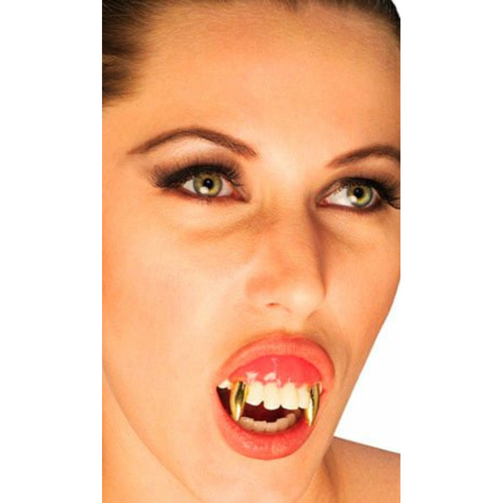 Dentadura Vampiro Oro | Don Disfraz