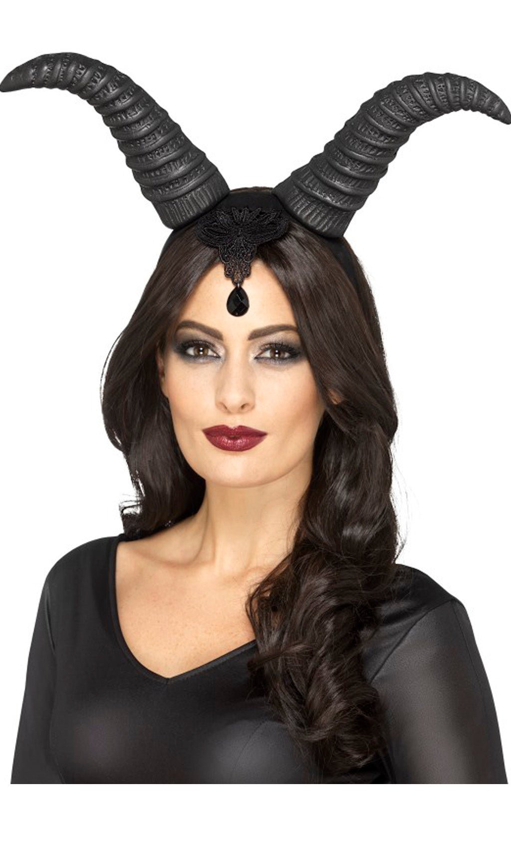 Serre-tête Cornes Maléfique Dentelle