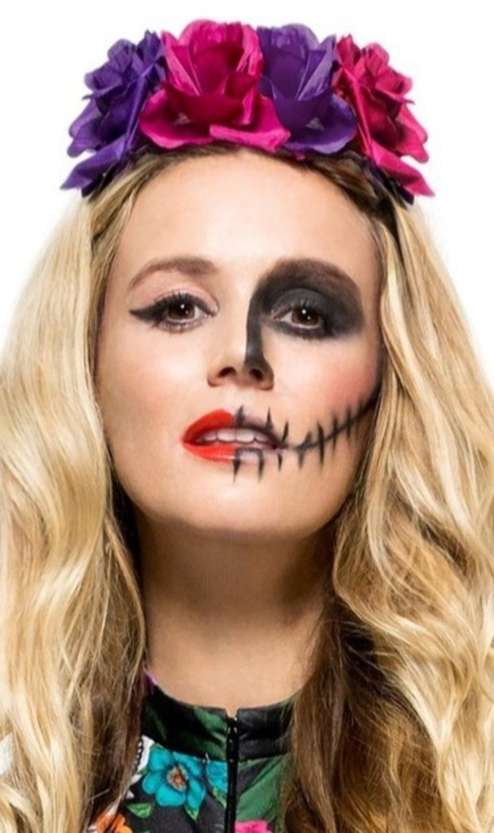 Serre-Tête Día de Los Muertos Fleurs