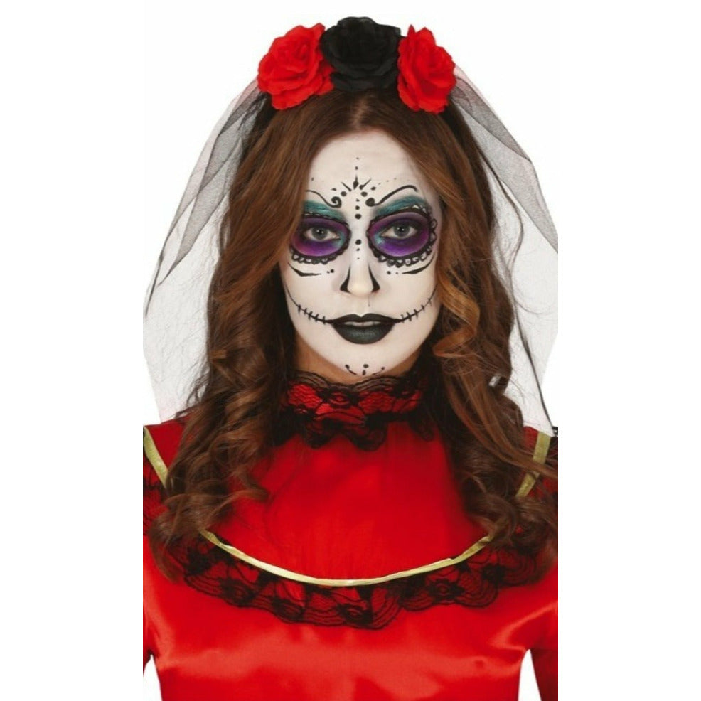 Diadema de Catrina Velo infantil | Don Disfraz