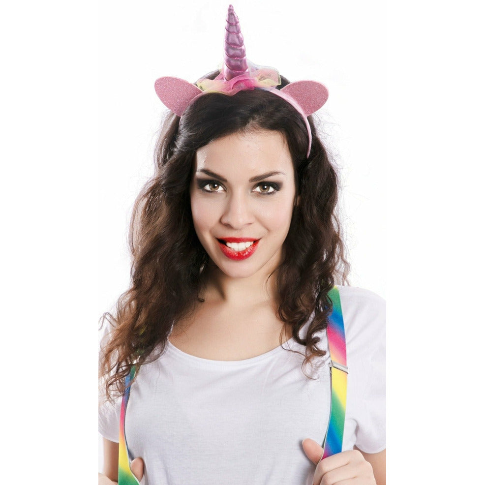 Diadema de Unicornio Rosa infantil | Don Disfraz