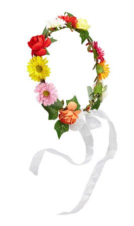 Couronne Fleurs Ruban
