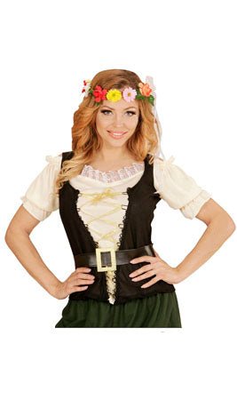 Couronne Fleurs Ruban