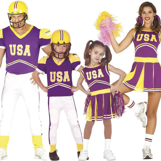 Disfraces en grupo de Animadoras y Jugadores Rugby