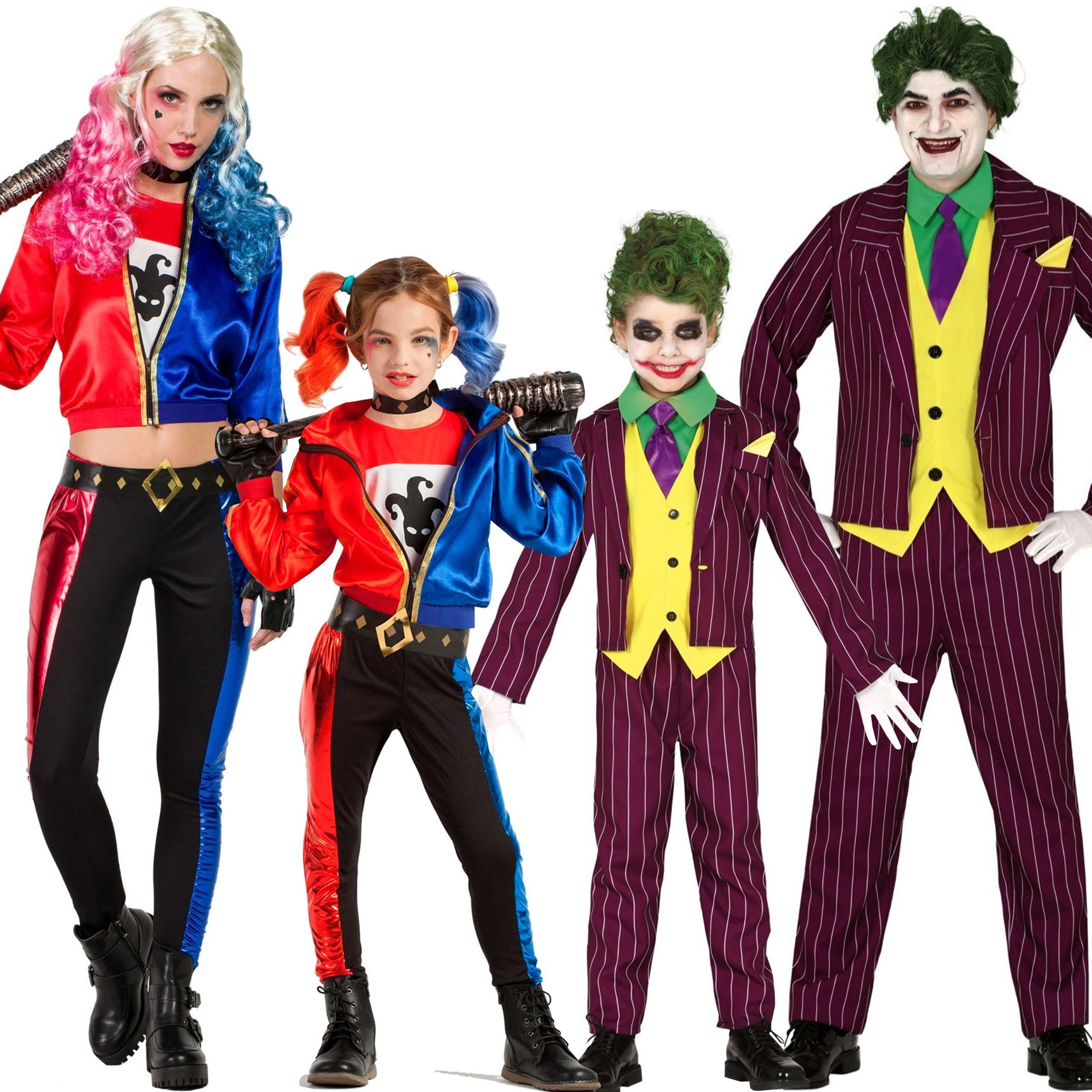 Acheter: Déguisements en groupe Harley Quinn et Joker Crazy