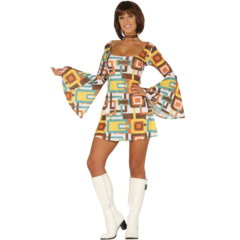 Disfraz de Años 70 Vestido Retro para mujer | Don Disfraz
