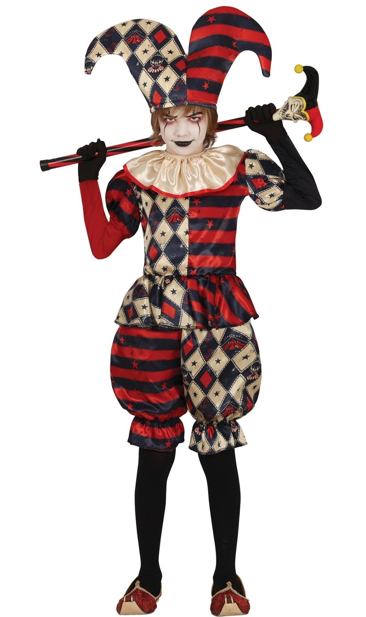 Déguisement pour garçon Clown jester arlequin cirque costume carnaval enfant