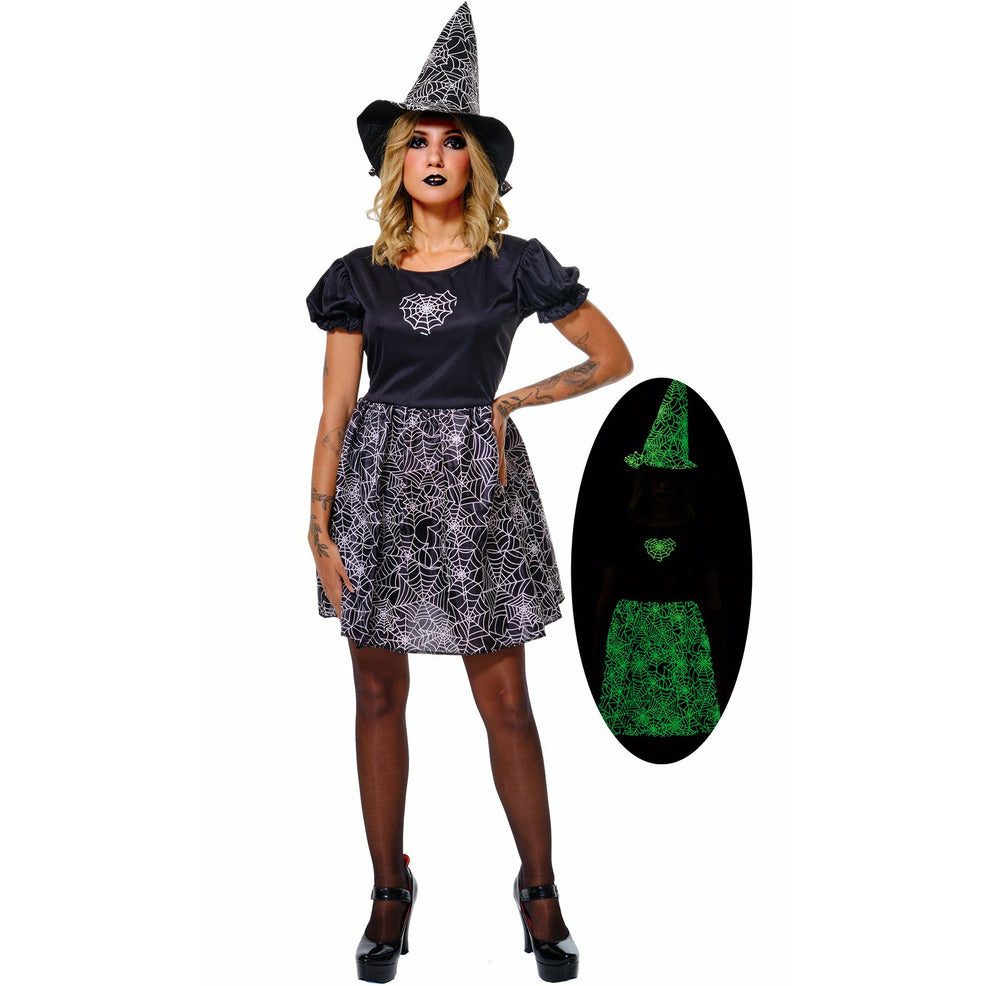 Disfraz de Bruja Spider Glow para mujer | Don Disfraz