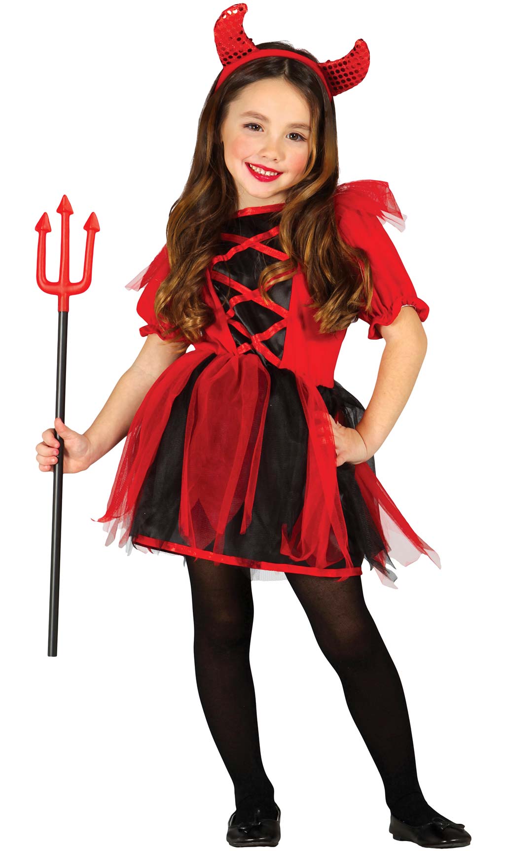 Déguisement diablesse à paillettes fille - Magie du Déguisement - Halloween