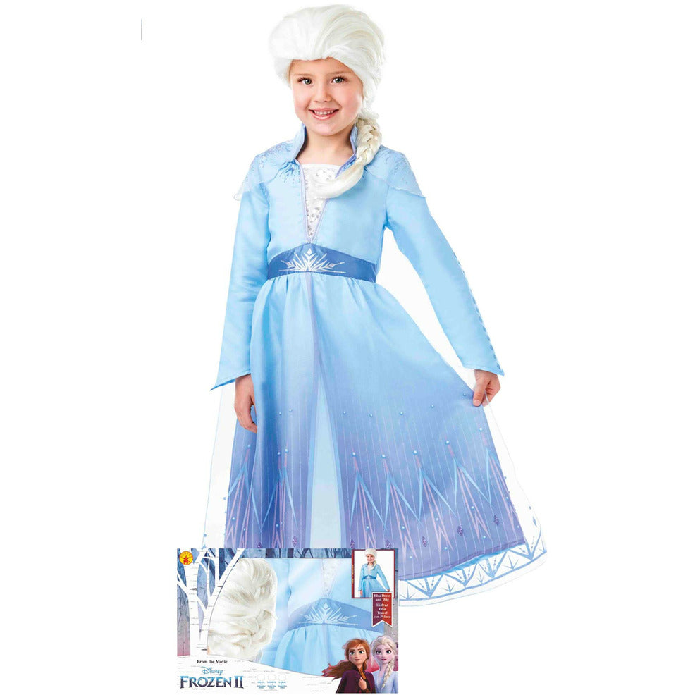 Disfraz de Elsa™ Frozen 2 con Peluca para niña | Don Disfraz