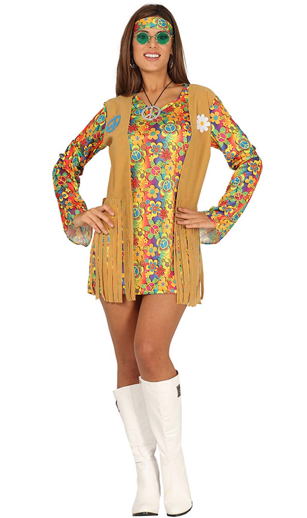 Filles Costume Rétro Hippie 70s Robe Disco Bandeau Halloween - Temu  Switzerland