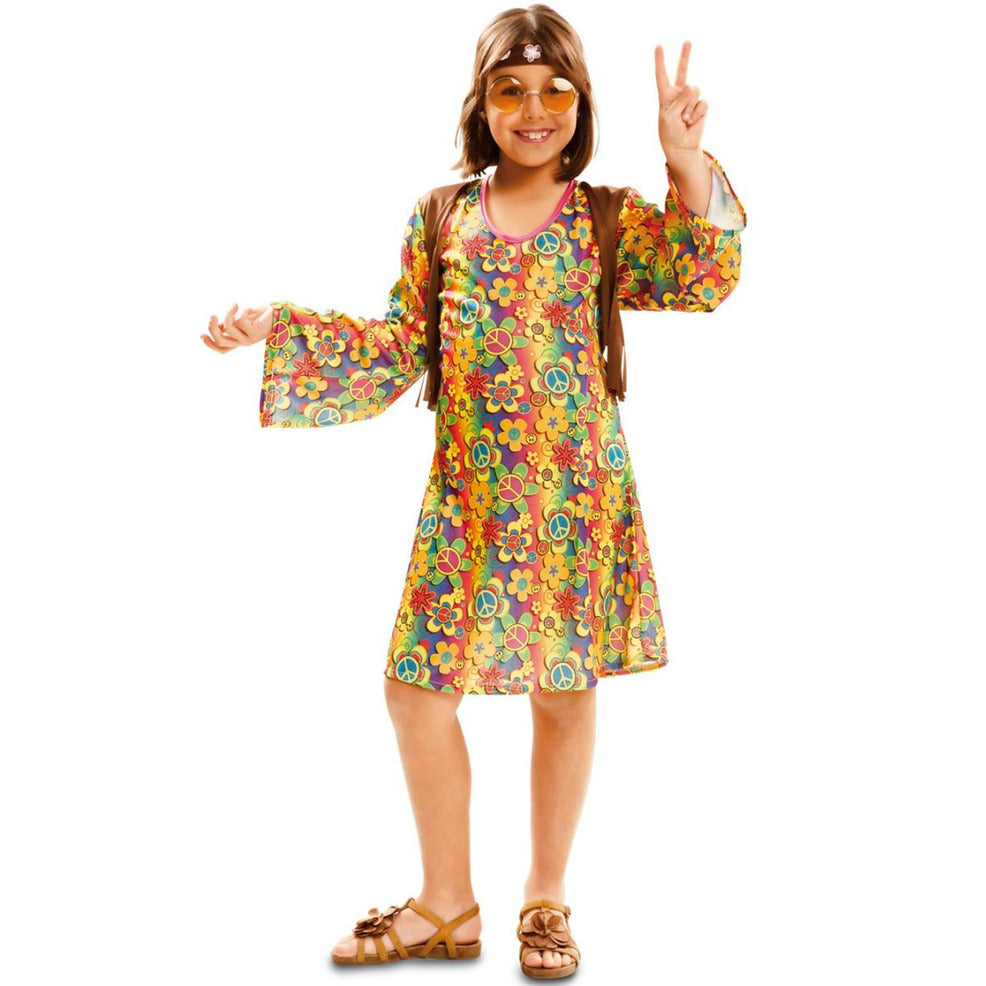 Disfraz de Hippie Happy niña | Don Disfraz